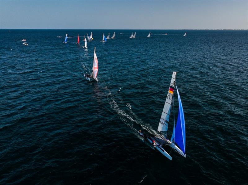 2021 Nacra 17, 49erFX and 49er World Championships in Mussanah - Day 2 - photo © Sailing Energy / Oman Sail