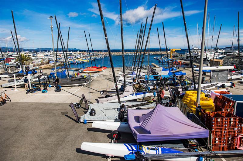 Boat park - Day 1 - 53rd Semaine Olympique Francais, Hyeres - April 2022 - photo © Sailing Energy / World Sailing
