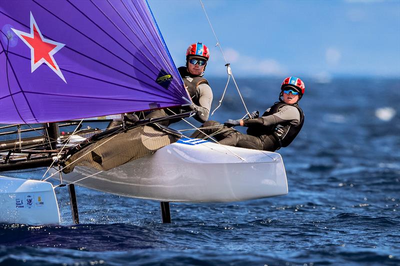 Micah Wilkinson & Erica Dawson (NZL) - Nacra 17 - Day 4 - NZL Sailing Team - Semaine Olympique Française de Hyères - April 2022 - photo © Sailing Energy/FFVoile