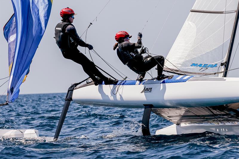 Micah Wilkinson & Erica Dawson (NZL) - Nacra 17 - Day 5 - NZL Sailing Team - Semaine Olympique Française de Hyères - April 2022 - photo © Sailing Energy/FFVoile