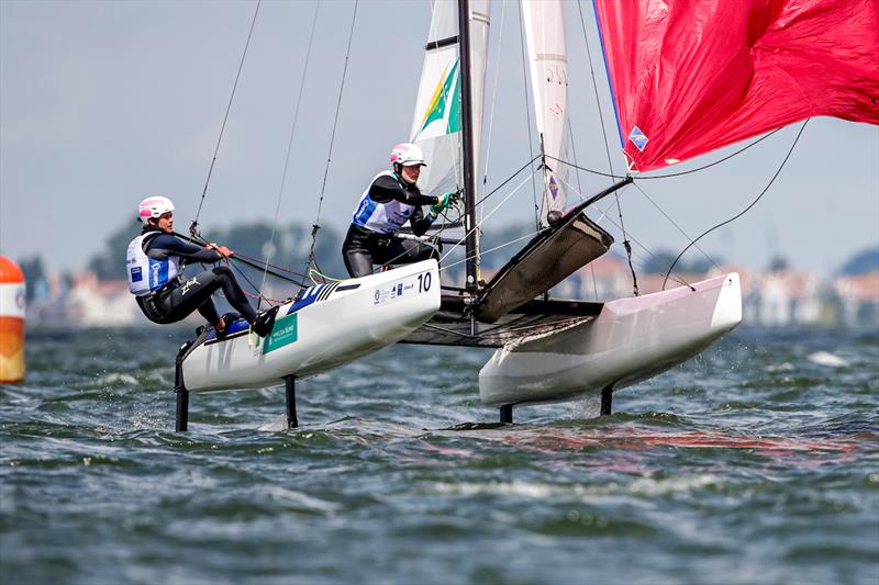Jake Liddell and Lucy Copeland - Hempel World Cup Series Allianz Regatta photo copyright Sailing Energy / Hempel World Cup Series Allianz Regatta taken at  and featuring the Nacra 17 class