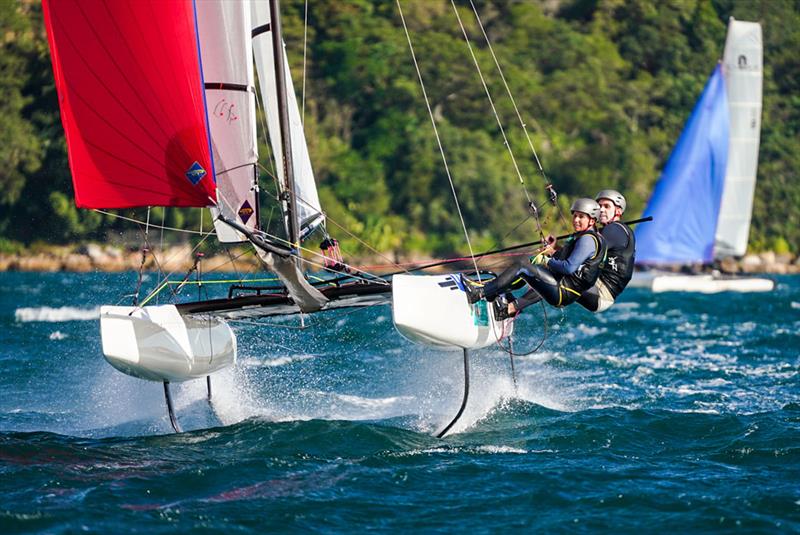 Jason Waterhouse and Lisa Darmanin at Sail Sydney photo copyright Beau Outteridge taken at  and featuring the Nacra 17 class