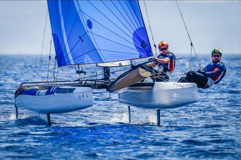 Sarah Newberry Moore & David Liebenberg, Nacra 17: 54th Semaine Olympique Française – Toulon Provence Méditerranée photo copyright Sailing Energy / Semaine Olympique Française taken at  and featuring the Nacra 17 class