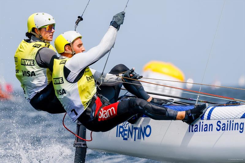Strong performances in all conditions lead Margherita Porro and Stefano Dezulian from Italy to the top of the Nacra 17 podium - photo © Kiel Week / ChristianBeeck.de