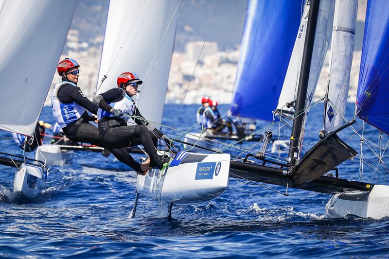 Micah Wilkinson and Erica Dawson - NZL Sailing Team - Trofeo Princesa Sofia - Mallorca - April 2023 photo copyright Sailing Energy taken at Yachting New Zealand and featuring the Nacra 17 class