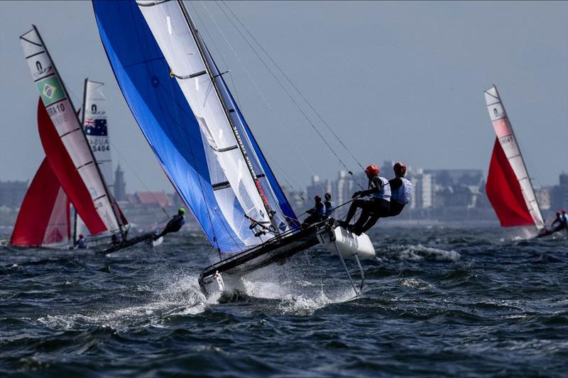 US Sailing Team at the 2023 Sailing World Championships - Day 2 photo copyright US Sailing Team taken at  and featuring the Nacra 17 class
