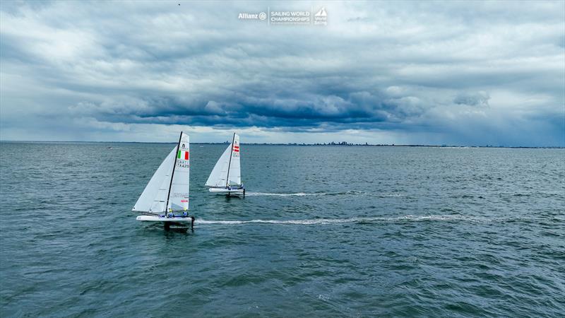2023 Allianz Sailing World Championships Day 3 photo copyright Sailing Energy / World Sailing taken at  and featuring the Nacra 17 class