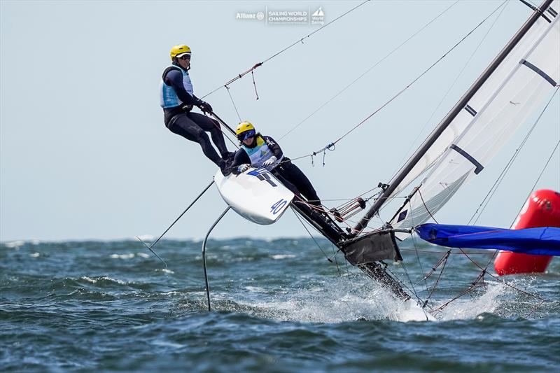 2023 Allianz Sailing World Championships Day 3 photo copyright Sailing Energy / World Sailing taken at  and featuring the Nacra 17 class