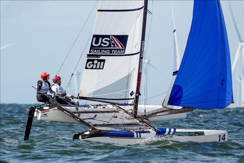 US Sailing Team at the 2023 Sailing World Championships - Day 3 photo copyright Sailing Energy / World Sailing taken at  and featuring the Nacra 17 class