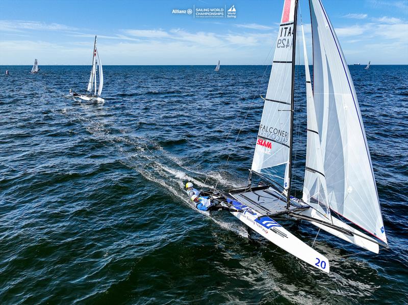 2023 Allianz Sailing World Championships Day 4 photo copyright Sailing Energy / World Sailing taken at  and featuring the Nacra 17 class