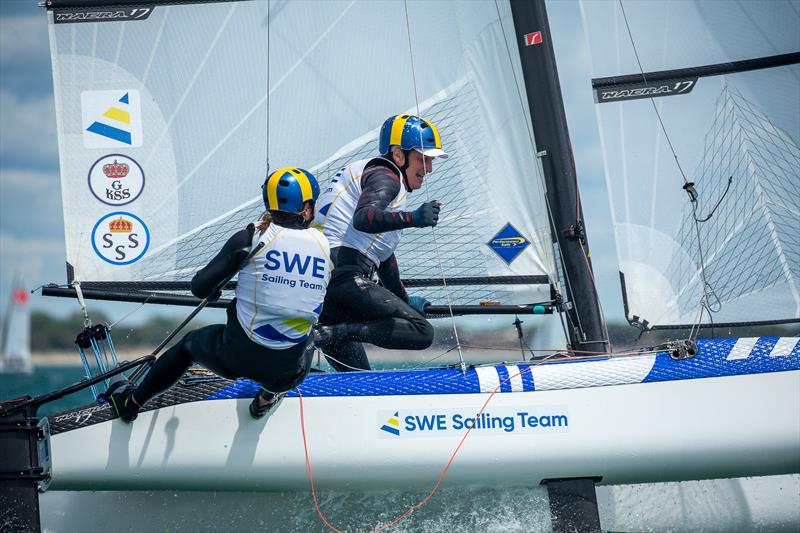 Nacra 17 Worlds at La Grande Motte Day 1 - photo © YCGM / Didier Hillaire