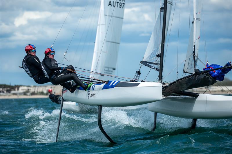 Nacra 17 Worlds at La Grande Motte Day 1 - photo © YCGM / Didier Hillaire