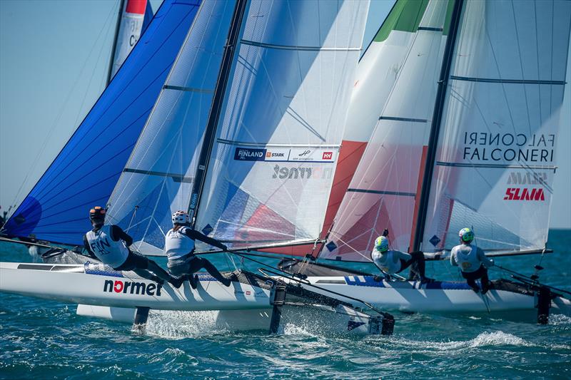 Nacra 17 Worlds at La Grande Motte Day 3 - photo © YCGM / Didier Hillaire