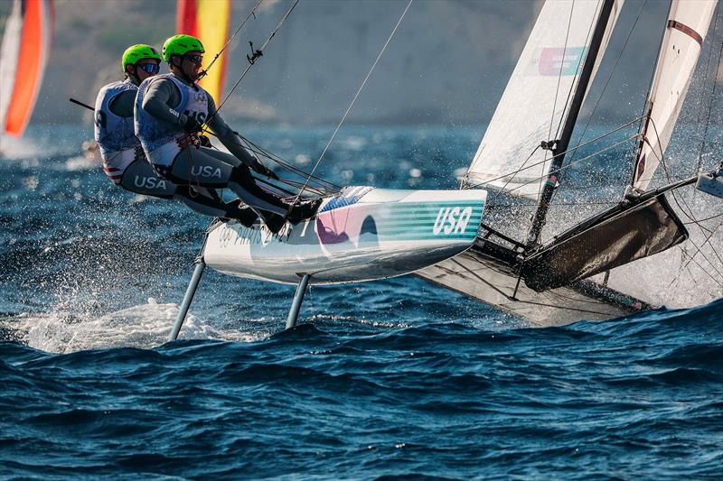 The Mixed Multihull event, sailed in the Nacra 17, began August 3 at the Paris 2024 Olympics - photo © Sailing Energy / US Sailing