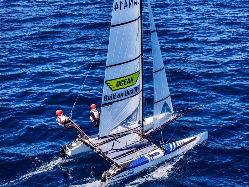 Sail Canada at 2025 French Olympic Week Day 3 photo copyright Sailing Energy / FFVOILE taken at COYCH Hyeres and featuring the Nacra 17 class