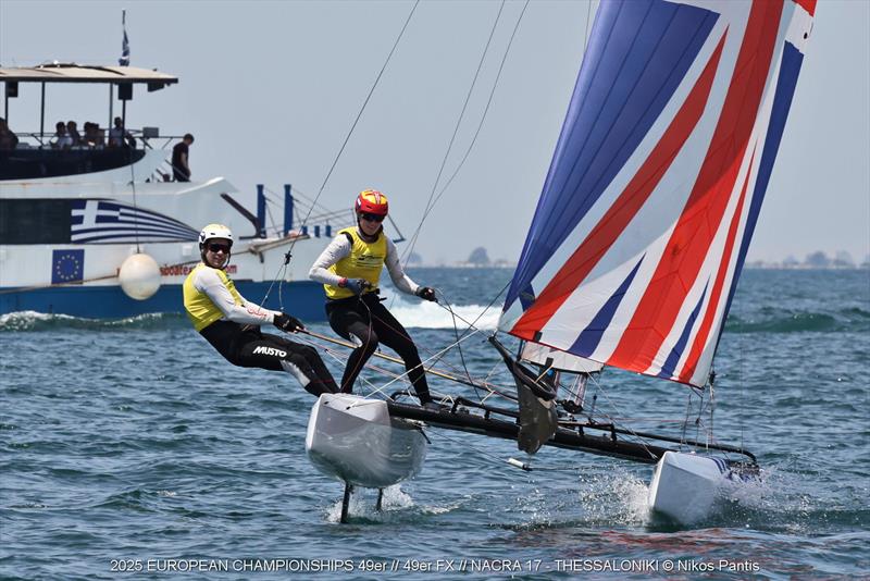 John Gimson and Anna Burnet win the Nacra 17 European Championships with a day to spare photo copyright Nikos Pantis taken at Nautical Club of Thessaloniki and featuring the Nacra 17 class