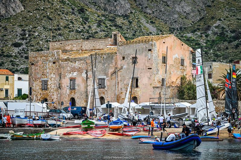 2025 49er & 49erFX Junior Europeans in Sferracavallo, Sicily photo copyright Martina Orsini / FIV taken at Circolo Velico Sferracavallo and featuring the Nacra 17 class