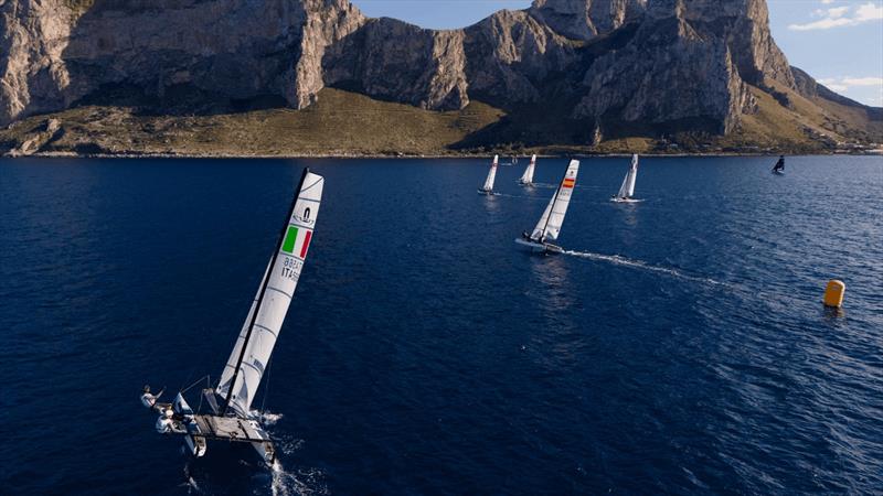 2025 49er, 49erFX, FX Open and Nacra 17 Junior European Championships Day 1 photo copyright 49er and Nacra 17 Sailing taken at Circolo Velico Sferracavallo and featuring the Nacra 17 class