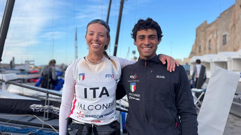 2025 49er, 49erFX, FX Open and Nacra 17 Junior European Championships Day 1 photo copyright 49er and Nacra 17 Sailing taken at Circolo Velico Sferracavallo and featuring the Nacra 17 class