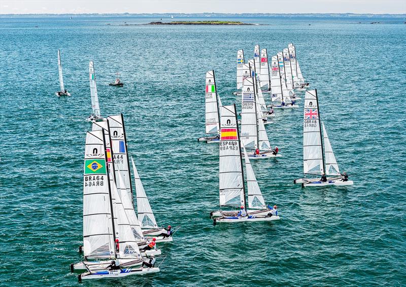 2026 49er, 49erFX & Nacra 17 Worlds at Quiberon Day 1 - photo © Sailing Energy