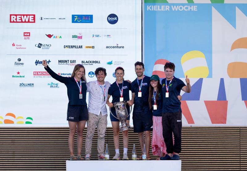 Nacra 17 Podium at Kiel Week photo copyright Felix Diemer taken at Kieler Yacht Club and featuring the Nacra 17 class