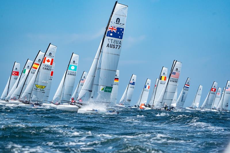 49er, 49er Fx and Nacra 17 World Championships Day 2 - photo © NIMANET - Niklas Mattes