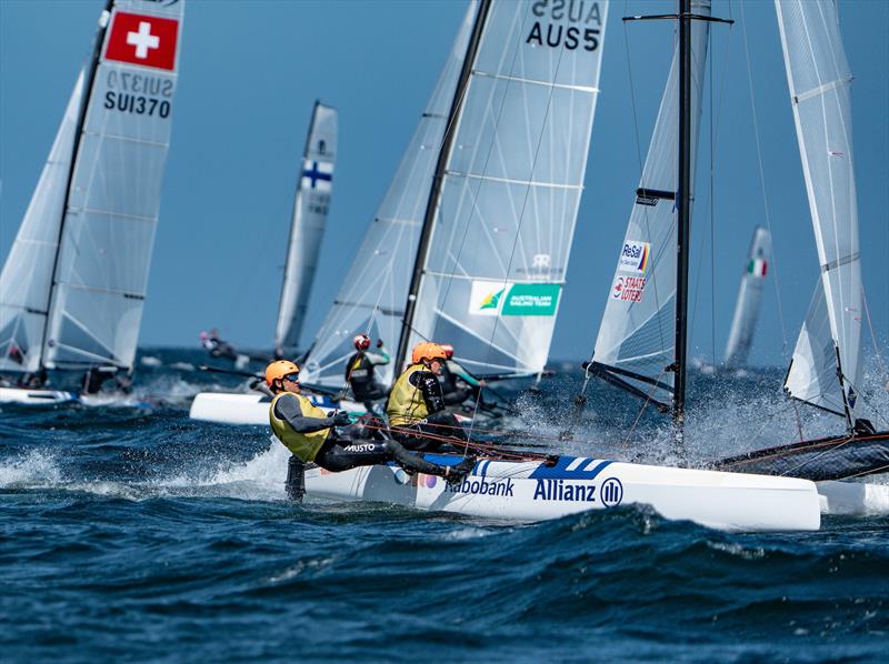 49er, 49er Fx and Nacra 17 World Championships Day 2 - photo © NIMANET - Niklas Mattes