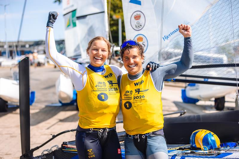Emil Järudd and Hanna Jonsson are Nacra 17 European Champions - 49er, 49er Fx and Nacra 17 World Championships day 6 photo copyright NIMANET - Niklas Mattes taken at  and featuring the Nacra 17 class