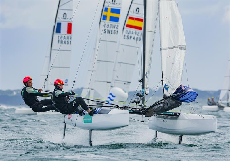 Brin Liddell and Rhiannan Brown photo copyright Sailing Energy / 49er and Nacra Class taken at Ecole Nationale de Voile et des Sports Nautiques and featuring the Nacra 17 class