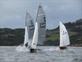 Overall winners Tim and Chris Hampshire with second place Philip and Trudie Mitchell close behind with vintage winner Richard Colbeck and Matthew Wherry close behind during the Scottish National 12 Championship at Solway Yacht Club &copy; John Sproat