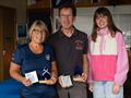 2nd overall, Philip David and Trudie Mitchell presented prizes by PRO Sally Mackay in the Scottish National 12 Championship at Solway Yacht Club &copy; Margaret Purkis