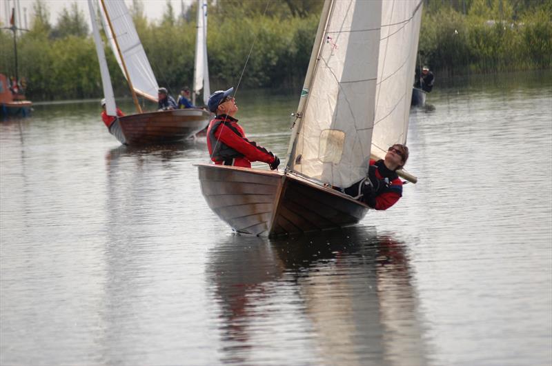 The Proctor 8 National 12 of Steve Tomkins and Abby Freeley during the Classic dinghy meeting at Hunts photo copyright David Henshall taken at Hunts Sailing Club and featuring the National 12 class