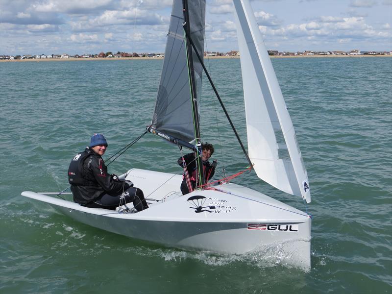 National 12 Burton Week day 2 photo copyright Peter White taken at Pevensey Bay Sailing Club and featuring the National 12 class