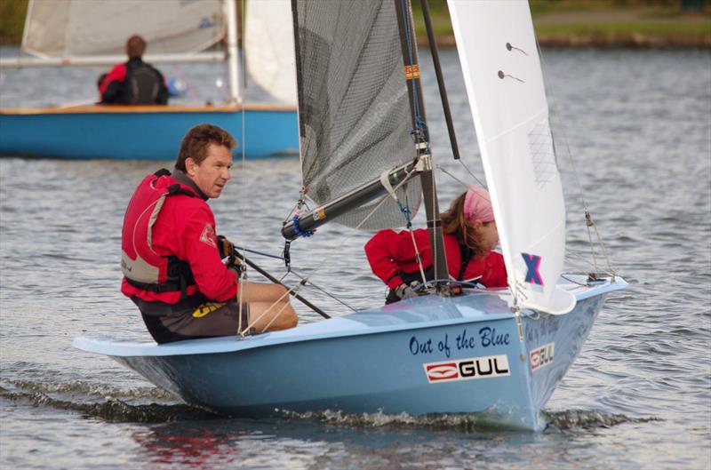 Philip David and Emma Hampshire win the Yeadon National 12 open photo copyright Charles Hurford taken at Yeadon Sailing Club and featuring the National 12 class