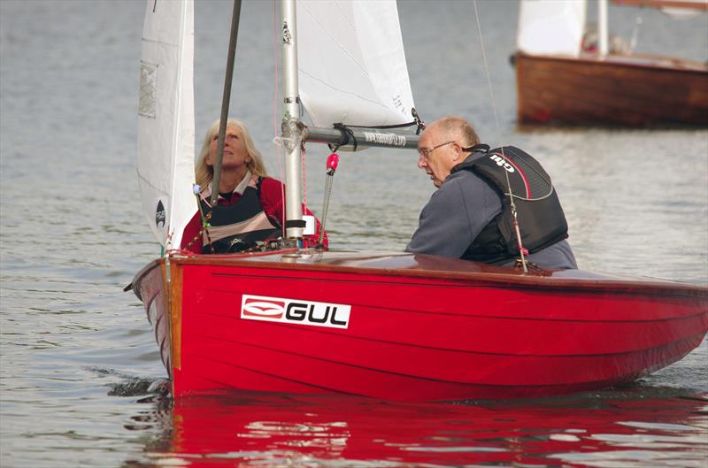 Howard Chadwick & Helen Nicholson finish as 1st Vintage boat during the Yeadon National 12 open photo copyright Charles Hurford taken at Yeadon Sailing Club and featuring the National 12 class