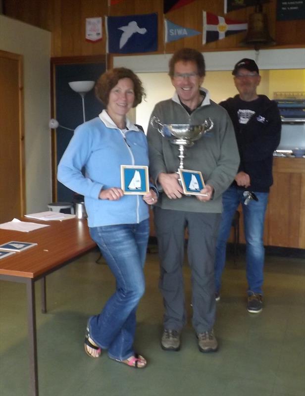 Philip David and Elaine Ross, winners of Scottish Daily Express Trophy at the National 12 Scottish Championship at Solway photo copyright Margaret Purkis taken at Solway Yacht Club and featuring the National 12 class