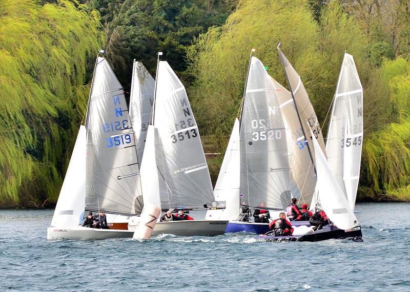 2017 Gul National 12 Sprint Championship at Burghfield photo copyright Douglas Powell taken at Burghfield Sailing Club and featuring the National 12 class