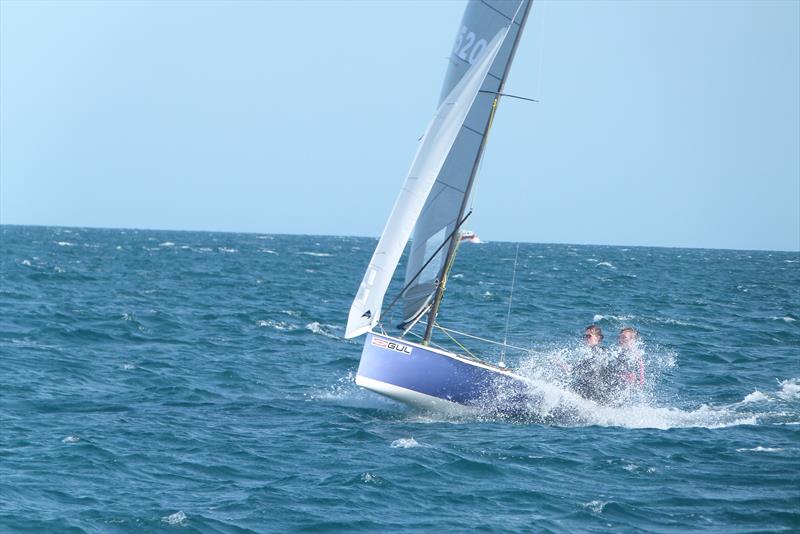 George Smith and Alice Crick during the Gul National 12 Championship at Weymouth - photo © Frances Copsey