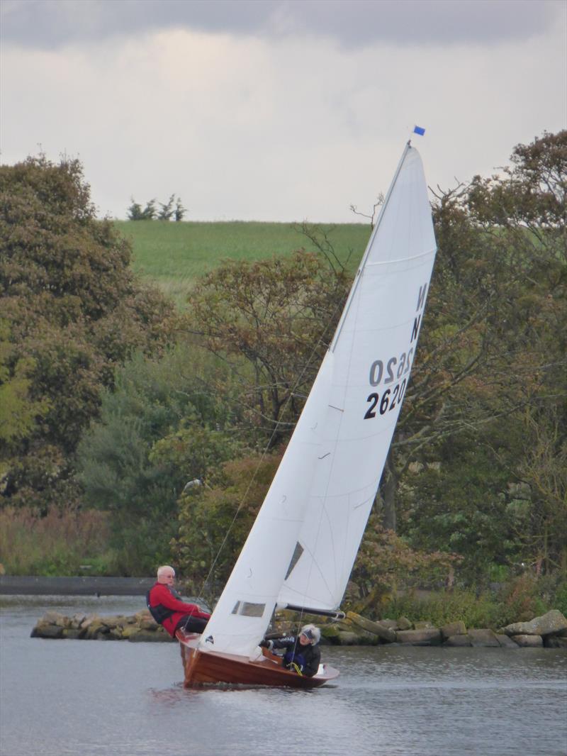 David Peacock and Tina Beresford win the Yeadon National 12 Open sailing David's immaculately restored China Doll photo copyright Clare Mortimer taken at Yeadon Sailing Club and featuring the National 12 class