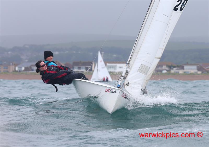 Dan Meadowcroft & Isobel Stewart during the National 12 Gul Series at Shoreham photo copyright Warwick Baker / www.warwickpics.com taken at Shoreham Sailing Club and featuring the National 12 class