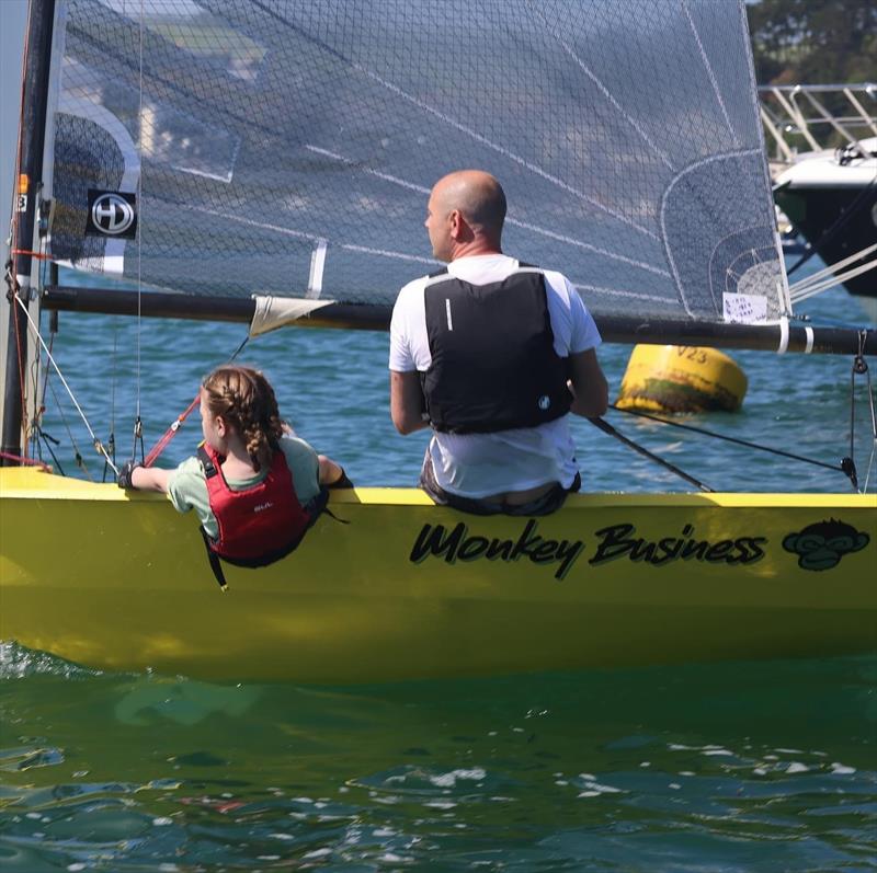 Esme and John Burn during Salcombe YC Sailing Club Series Race 4 photo copyright Graham Cranford Smith taken at Salcombe Yacht Club and featuring the National 12 class