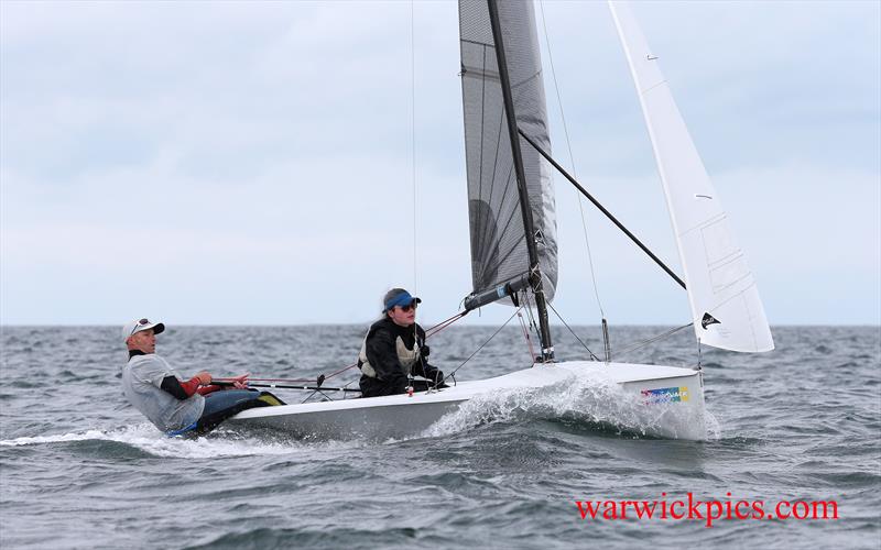 Tom & Isabel Stewart win the Burton Week Yachting World Silver National Points Trophy photo copyright Warwick Baker / www.warwickpics.com taken at Shoreham Sailing Club and featuring the National 12 class