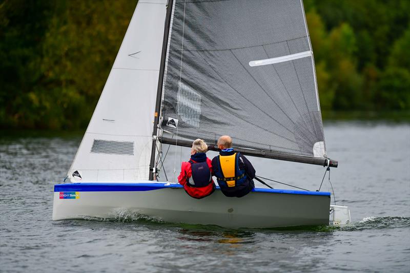 Ian and Alex at speed on the beat during the National 12 Dinghy Shack Open at Ripon - photo © Tony Dallimore