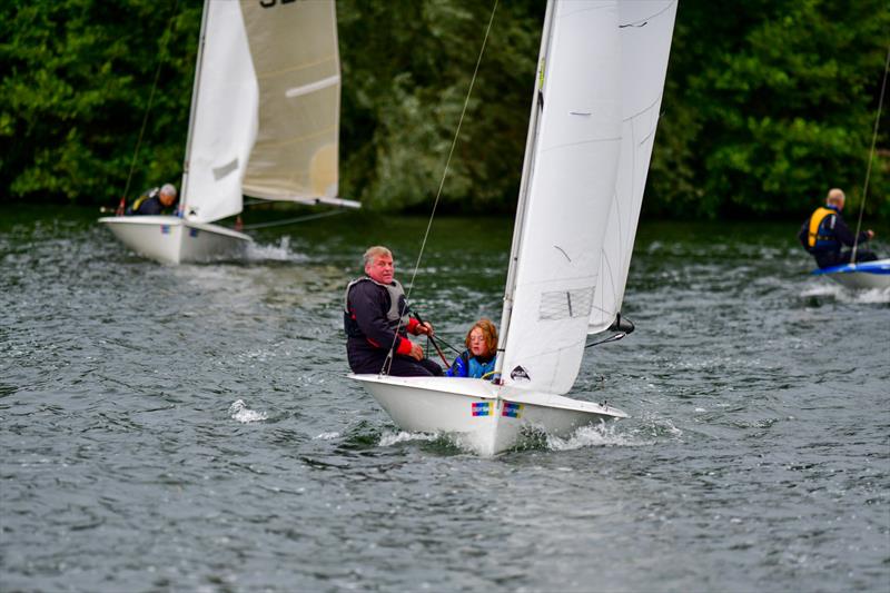Tony Dufton and AJ Gregory on the start line during the National 12 Dinghy Shack Open at Ripon photo copyright Tony Dallimore taken at Ripon Sailing Club and featuring the National 12 class