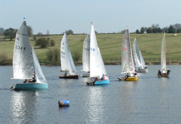 A very mixed bag of entrants for the North Staffs National 12 open photo copyright North Staffs SC taken at North Staffs Sailing Club and featuring the National 12 class