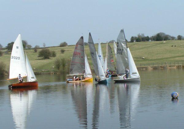 A very mixed bag of entrants for the North Staffs National 12 open photo copyright North Staffs SC taken at North Staffs Sailing Club and featuring the National 12 class