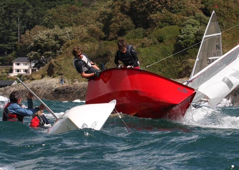 Big winds at Henri Lloyd Salcombe Regatta photo copyright John Murrell taken at Salcombe Yacht Club and featuring the National 12 class