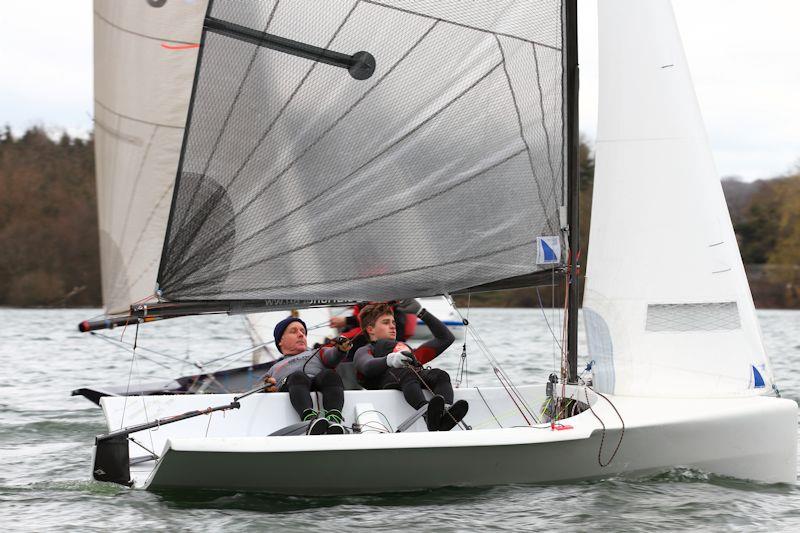 Helm and crew sat slightly back compared to a non-winged National 12 design photo copyright Jeremy Carey taken at  and featuring the National 12 class