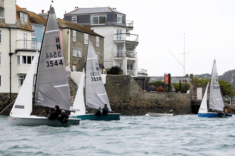 National 12s short-tacking to the finish line at Salcombe - photo © Sophie Mackley