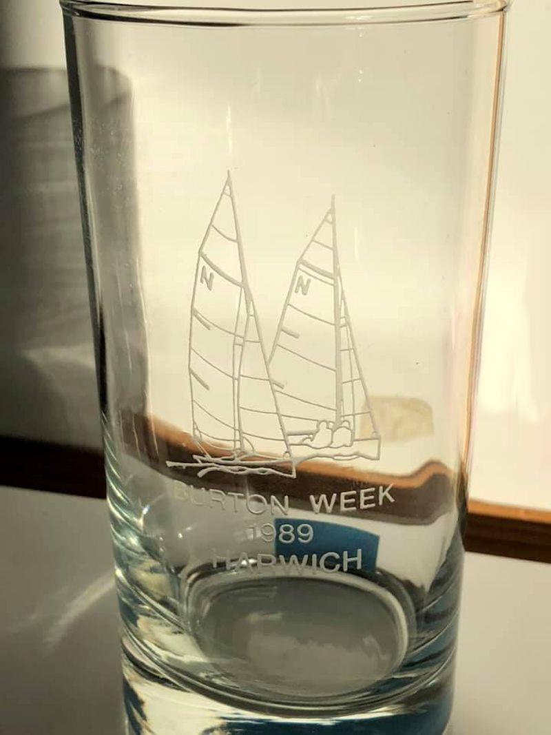 Ed Willett won the Tubs Trophy in 1989 and still has this glass photo copyright Ed Willett taken at  and featuring the National 12 class